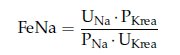 Formel zur Berechnung der fraktionierten Natriumausscheidung Akutes Nierenversagen