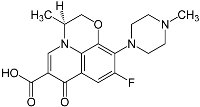 Strukturformel von Levofloxacin
