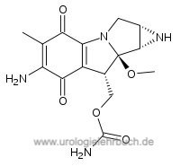 Strukturformel von Mitomycin C