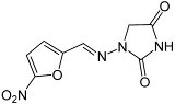 Strukturformel von Nitrofurantoin