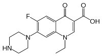 Strukturformel von Norfloxacin
