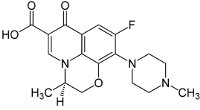 Strukturformel von Ofloxacin