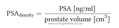 figure psa density formula